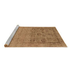 Sideview of Machine Washable Oriental Brown Industrial Rug, wshurb2588brn