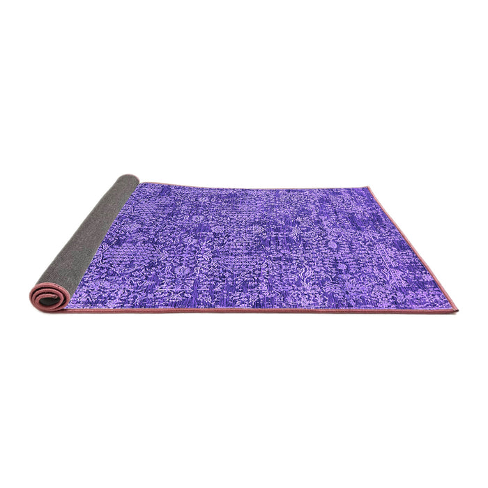 Sideview of Oriental Purple Industrial Rug, urb2589pur