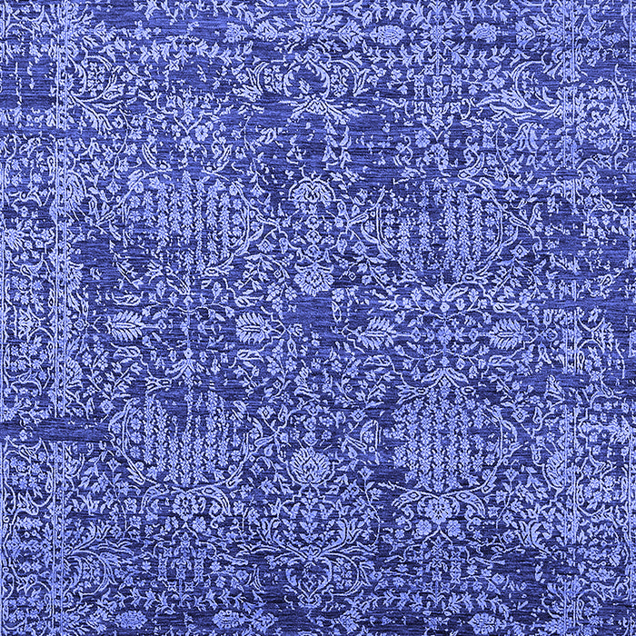 Machine Washable Oriental Blue Industrial Rug, wshurb2589blu