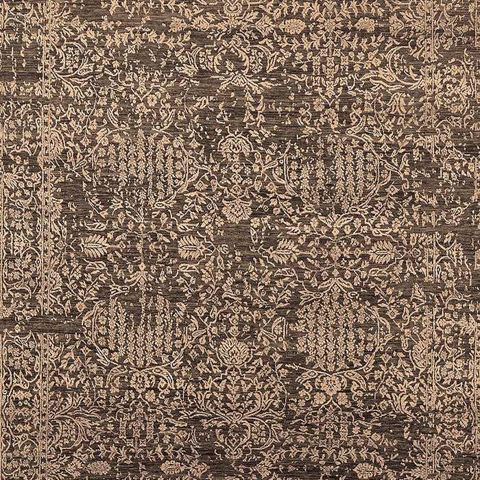 Machine Washable Oriental Brown Industrial Rug, wshurb2589brn