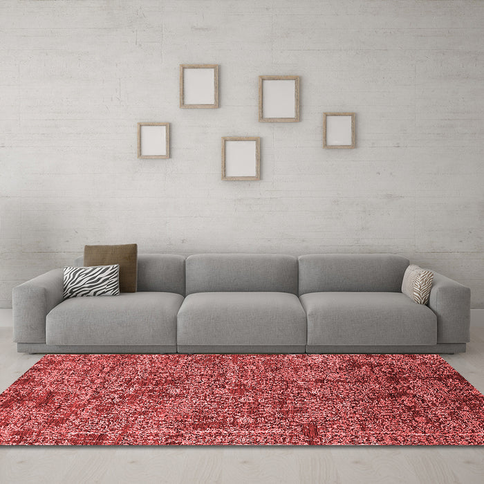 Industrial Red Washable Rugs