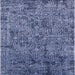 Square Machine Washable Industrial Modern Lapis Blue Rug, wshurb2589