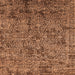 Square Machine Washable Oriental Orange Industrial Area Rugs, wshurb2589org