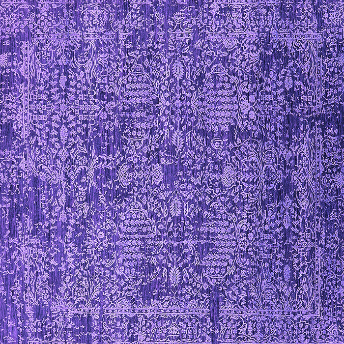 Square Machine Washable Oriental Purple Industrial Area Rugs, wshurb2589pur