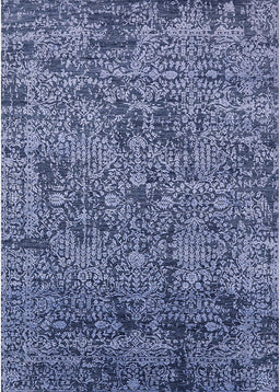 Mid-Century Modern Blue Oriental Rug, urb2589