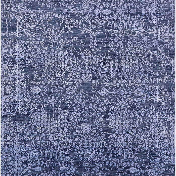 Machine Washable Industrial Modern Lapis Blue Rug, wshurb2589