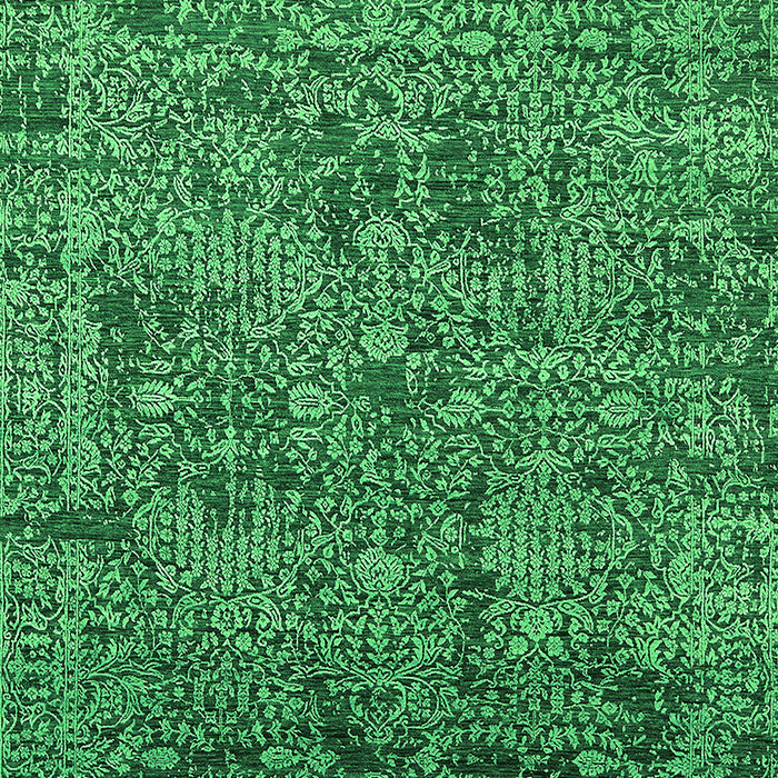 Machine Washable Oriental Green Industrial Area Rugs, wshurb2589grn