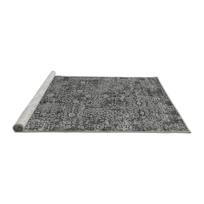 Sideview of Machine Washable Oriental Gray Industrial Rug, wshurb2589gry