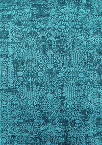 Oriental Turquoise Industrial Rug, urb2589turq