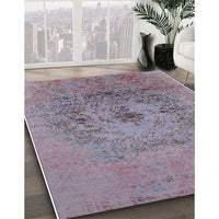 Mid-Century Modern Mauve Taupe Purple Oriental Rug, urb2590