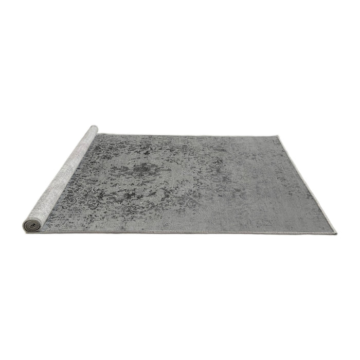 Sideview of Machine Washable Oriental Gray Industrial Rug, wshurb2590gry