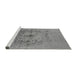 Sideview of Machine Washable Oriental Gray Industrial Rug, wshurb2590gry