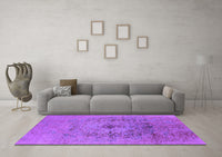 Machine Washable Oriental Purple Industrial Rug, wshurb2590pur