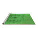 Sideview of Machine Washable Oriental Green Industrial Area Rugs, wshurb2590grn