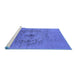 Sideview of Machine Washable Oriental Blue Industrial Rug, wshurb2590blu