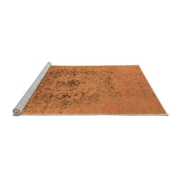 Sideview of Machine Washable Oriental Orange Industrial Area Rugs, wshurb2590org