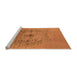 Sideview of Machine Washable Oriental Orange Industrial Area Rugs, wshurb2590org
