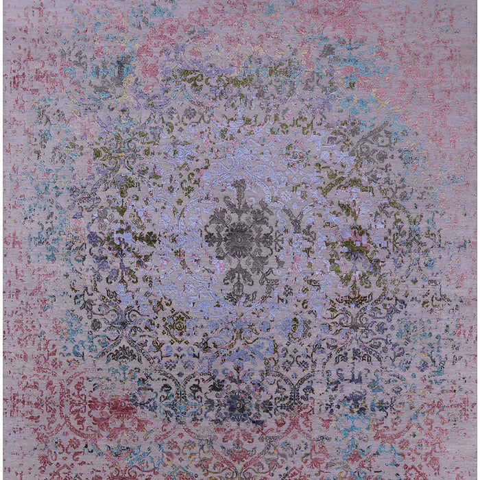 Mid-Century Modern Mauve Taupe Purple Oriental Rug, urb2590
