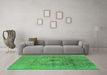 Machine Washable Oriental Emerald Green Industrial Area Rugs in a Living Room,, wshurb2590emgrn