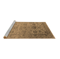 Sideview of Machine Washable Oriental Brown Industrial Rug, wshurb2591brn