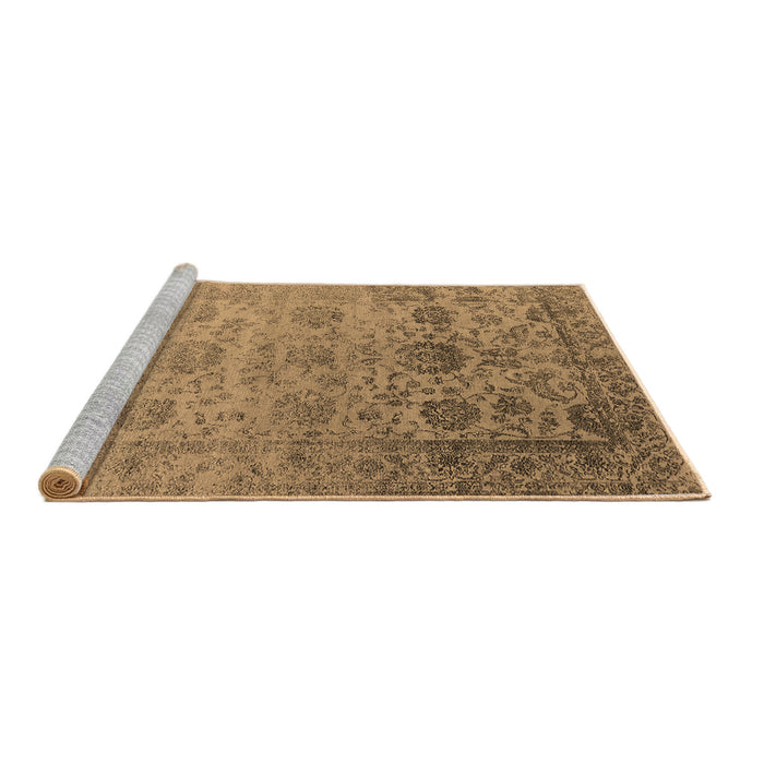 Sideview of Machine Washable Oriental Brown Industrial Rug, wshurb2591brn