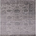 Square Mid-Century Modern Silver Pink Oriental Rug, urb2591