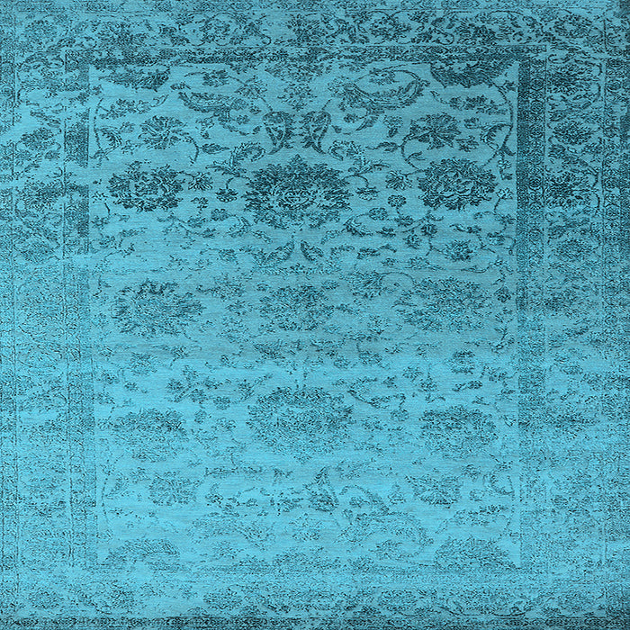 Square Oriental Light Blue Industrial Rug, urb2591lblu