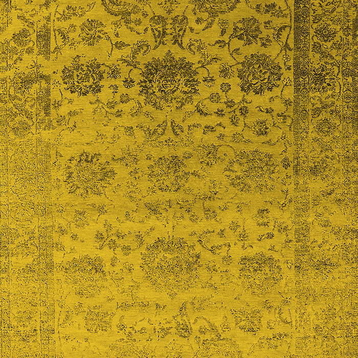 Oriental Yellow Industrial Rug, urb2591yw