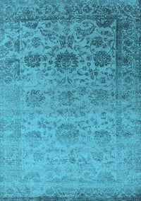 Oriental Light Blue Industrial Rug, urb2591lblu