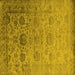 Square Oriental Yellow Industrial Rug, urb2591yw