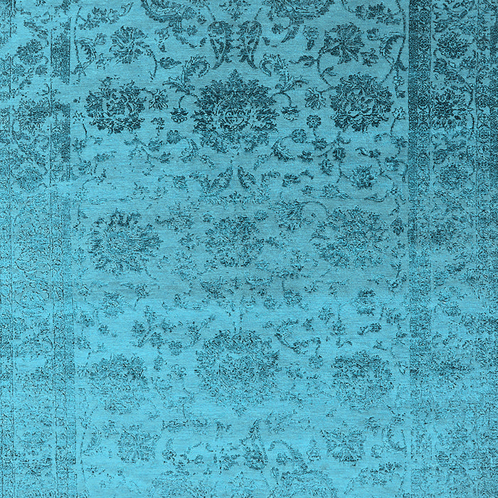Machine Washable Oriental Light Blue Industrial Rug, wshurb2591lblu