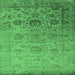 Square Machine Washable Oriental Emerald Green Industrial Area Rugs, wshurb2591emgrn