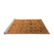 Sideview of Machine Washable Oriental Orange Industrial Area Rugs, wshurb2591org