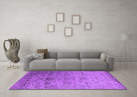 Machine Washable Oriental Purple Industrial Rug, wshurb2591pur