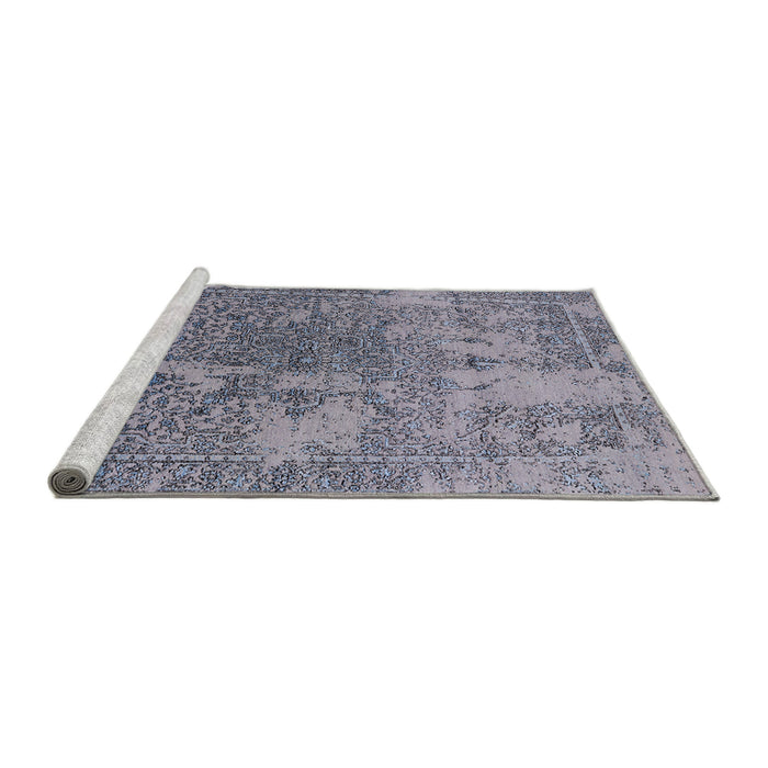 Sideview of Machine Washable Industrial Modern Grape Purple Rug, wshurb2592