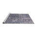 Sideview of Machine Washable Industrial Modern Grape Purple Rug, wshurb2592