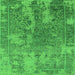 Square Oriental Green Industrial Rug, urb2592grn