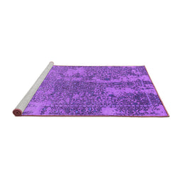 Sideview of Machine Washable Oriental Purple Industrial Area Rugs, wshurb2592pur