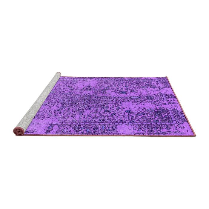 Sideview of Machine Washable Oriental Purple Industrial Area Rugs, wshurb2592pur