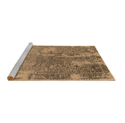 Sideview of Machine Washable Oriental Brown Industrial Rug, wshurb2592brn