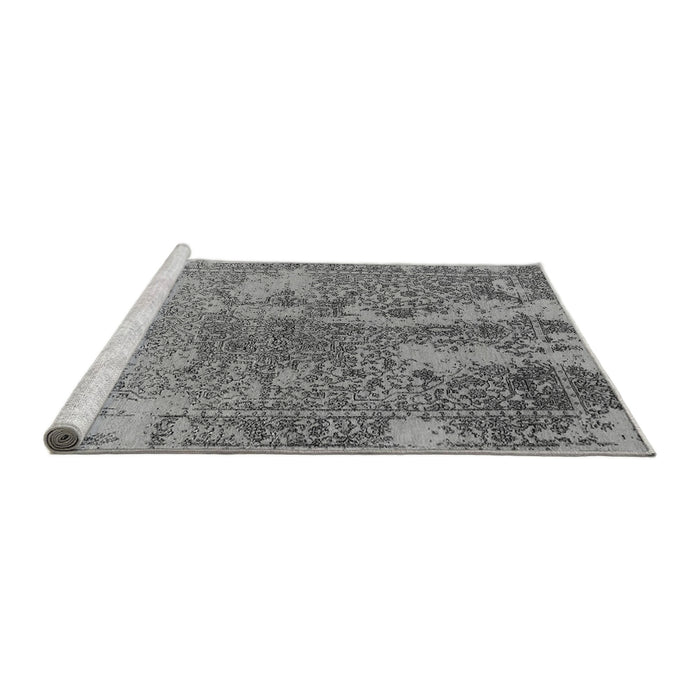 Sideview of Machine Washable Oriental Gray Industrial Rug, wshurb2592gry
