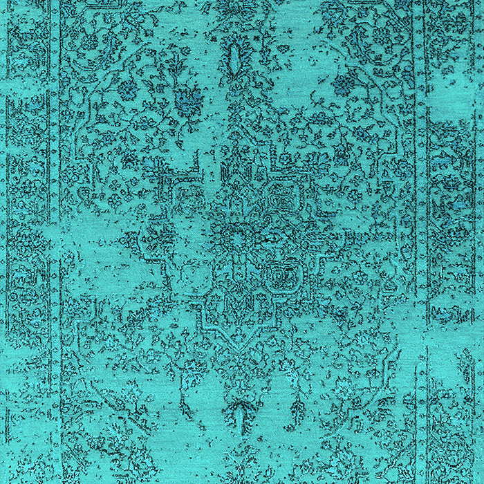 Oriental Turquoise Industrial Rug, urb2592turq