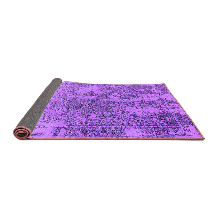 Sideview of Oriental Purple Industrial Rug, urb2592pur