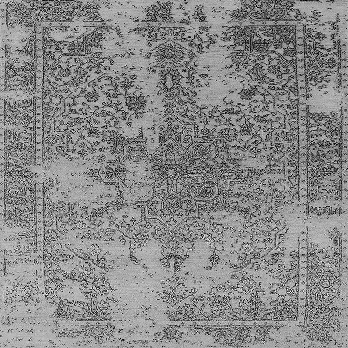 Square Machine Washable Oriental Gray Industrial Rug, wshurb2592gry