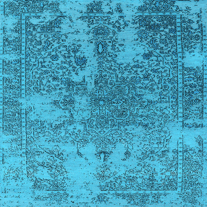Square Oriental Light Blue Industrial Rug, urb2592lblu