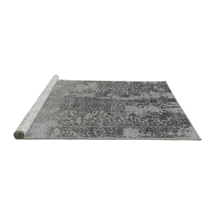 Sideview of Machine Washable Oriental Gray Industrial Rug, wshurb2593gry