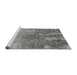 Sideview of Machine Washable Oriental Gray Industrial Rug, wshurb2593gry