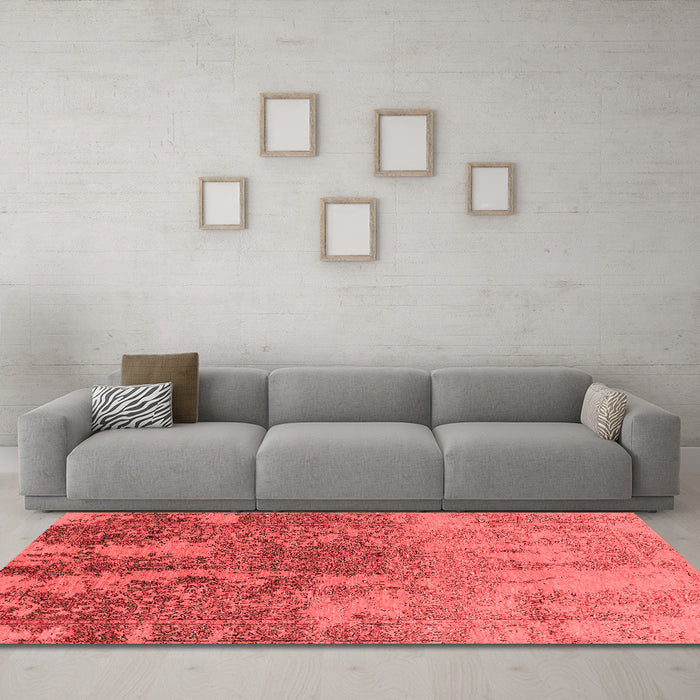 Industrial Red Washable Rugs