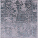 Square Machine Washable Industrial Modern Mist Blue Rug, wshurb2593