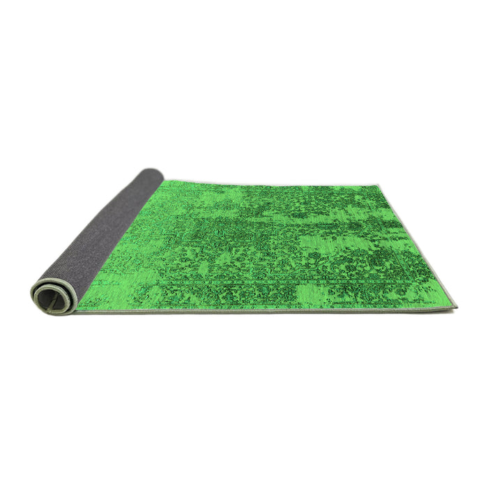 Sideview of Oriental Green Industrial Rug, urb2593grn